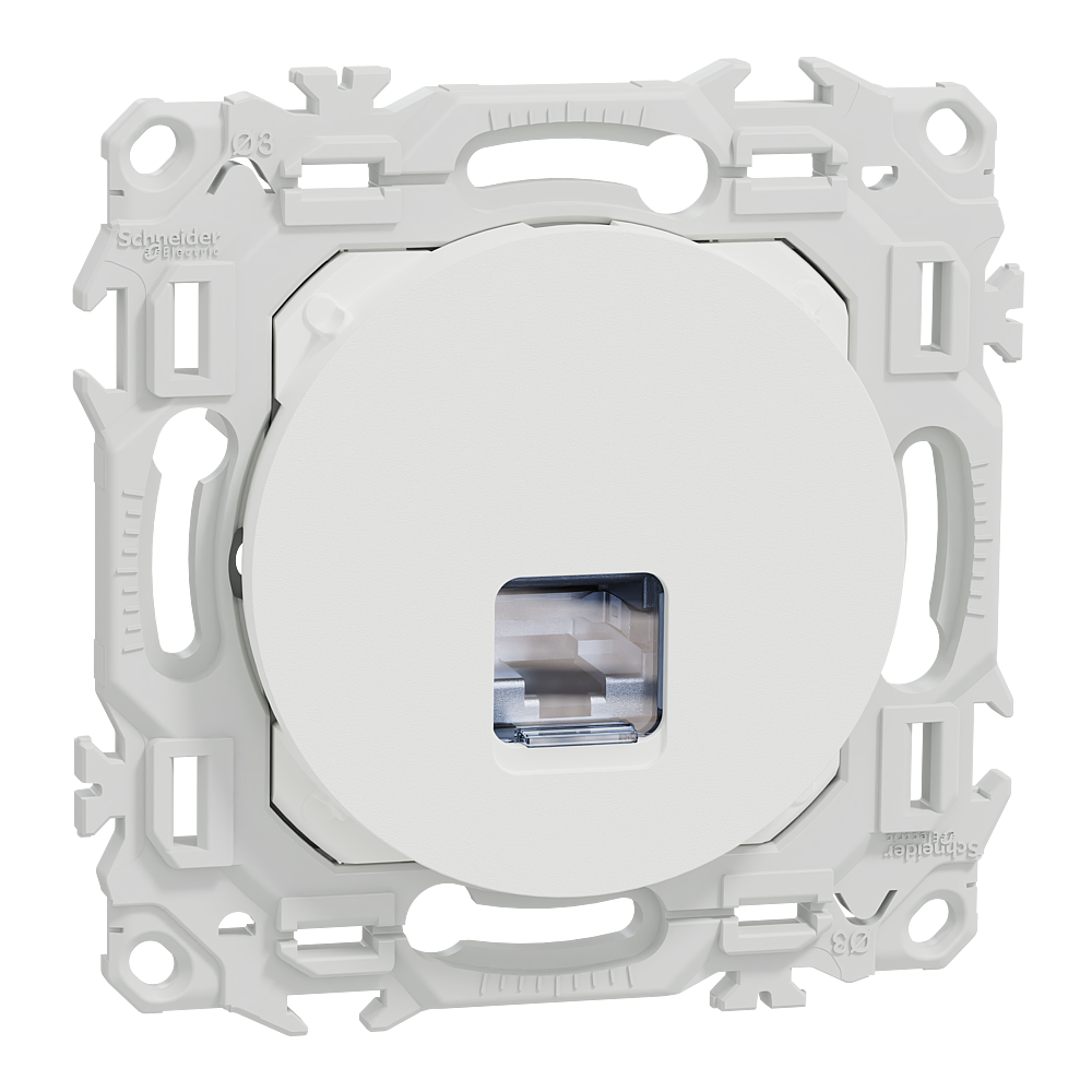 Odace prise RJ45 cat.6 STP blanc
